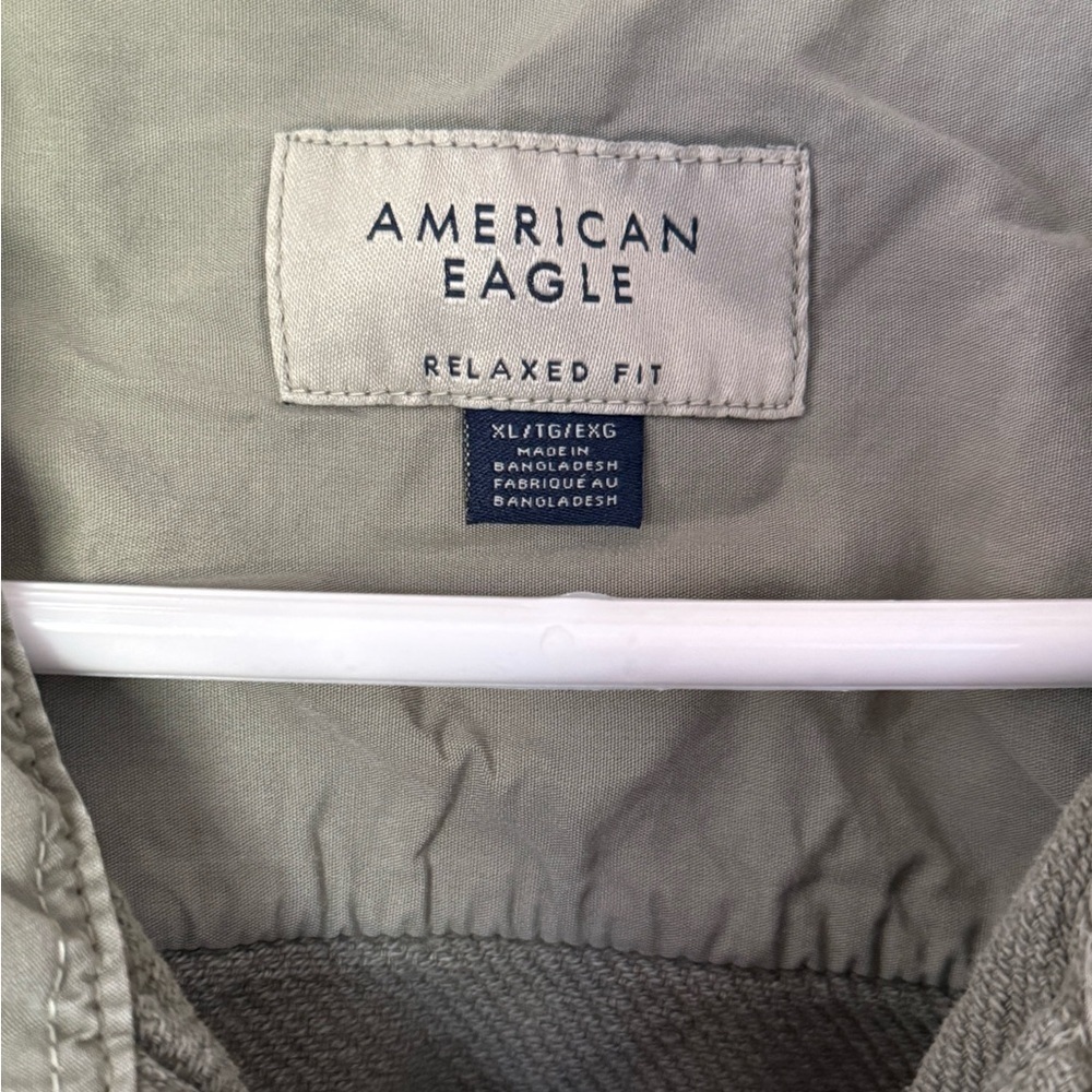 American Eagle Textured Solid Flannel Shirt, Size XL - Picture 2 of 8